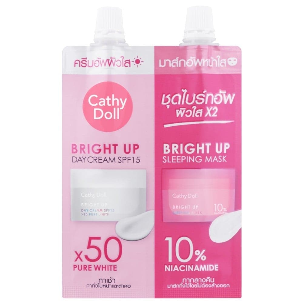 Cathy Doll Bright Up Day Cream SPF15 And Bright Up Sleeping Mask (5ml+7gm)