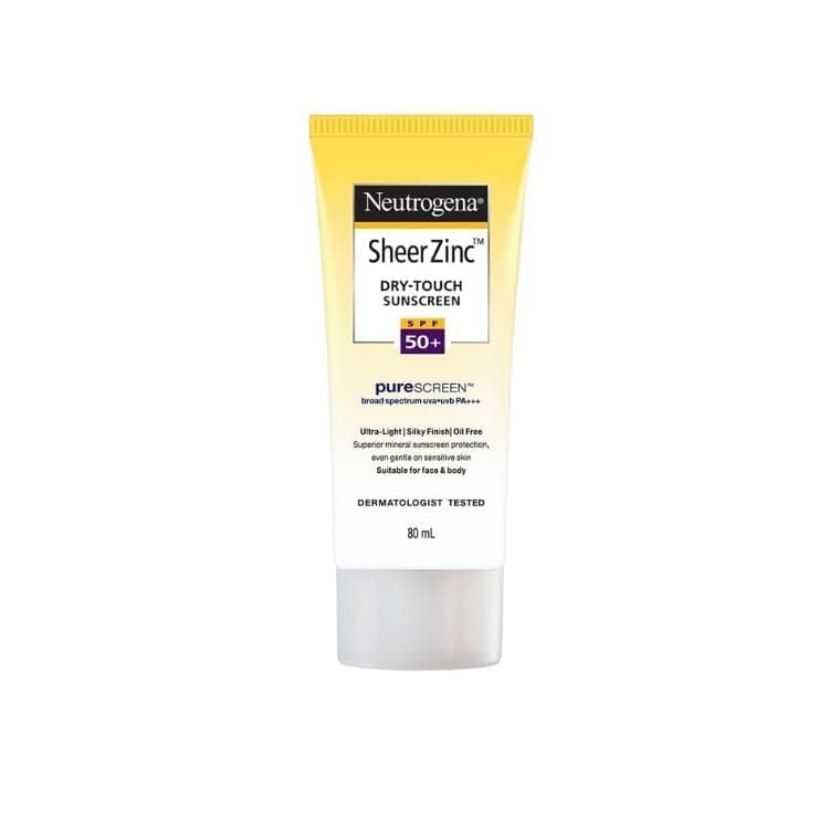 Neutogena Sheer Zinc Dry Touch Sunscreen Spf 50+ For Sensitive Skin (80ml)