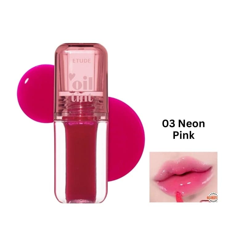 Etude House Dear Darling Oil Tint - 03 Neon Pink (4.2gm)  2026-09-08