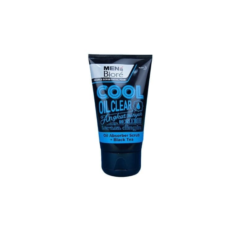 Biore Men's Double Scrub Facial Foam Cool Oil Clear (100gm)