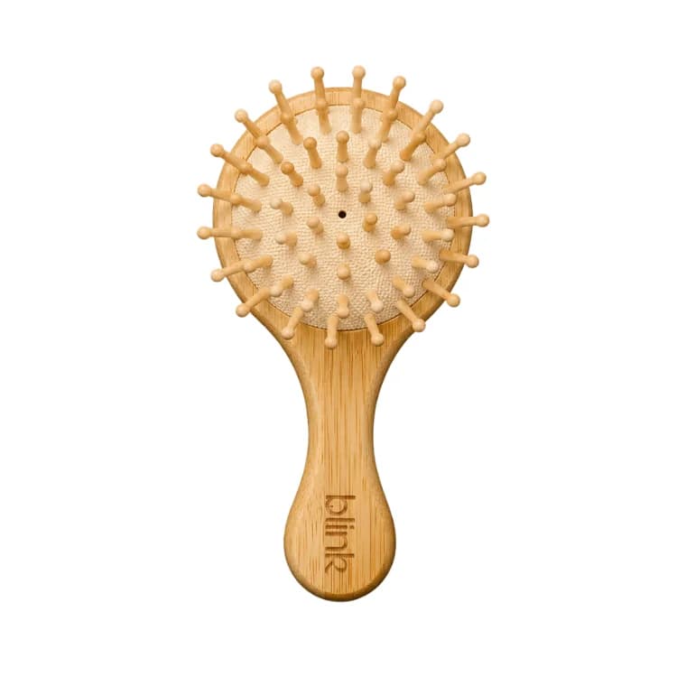 Blink Natural Bamboo Wood Round Mini Hair Brush