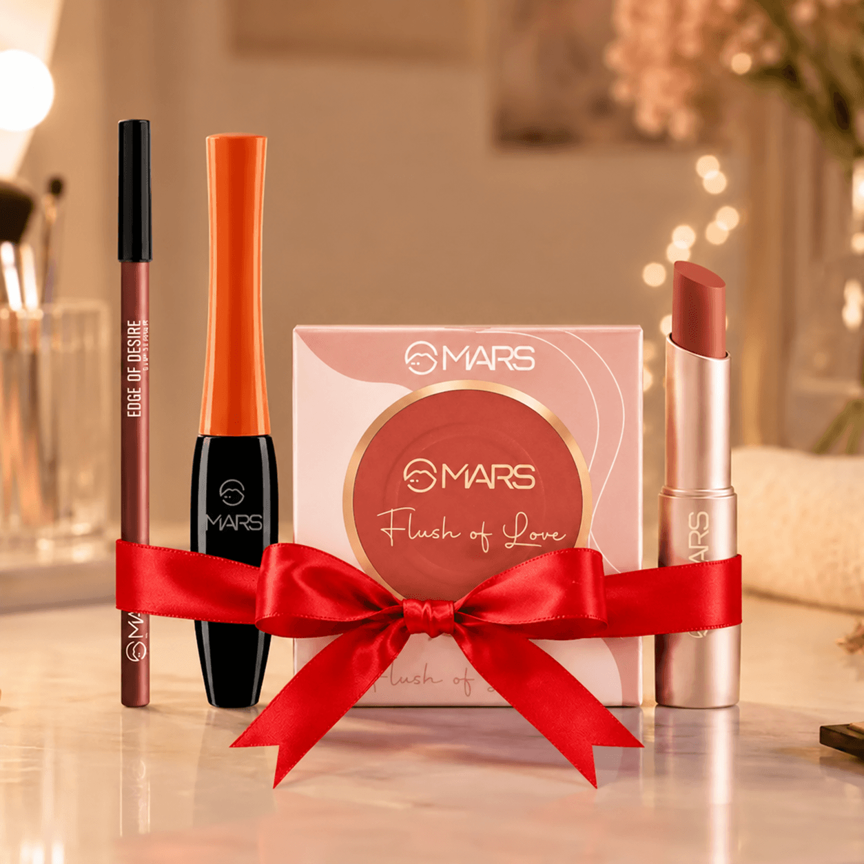 Mars Everyday Makeup Essentials Kit  ( 22 Ballroom Passion + 04 + 16 Peachy Glow ) (3.2gm +5gm + 8gm+1.4gm)