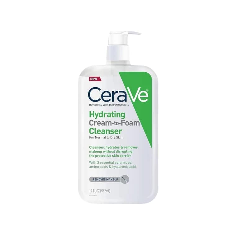 CeraVe Hydrating Cream-to-Foam Cleanser (562ml)