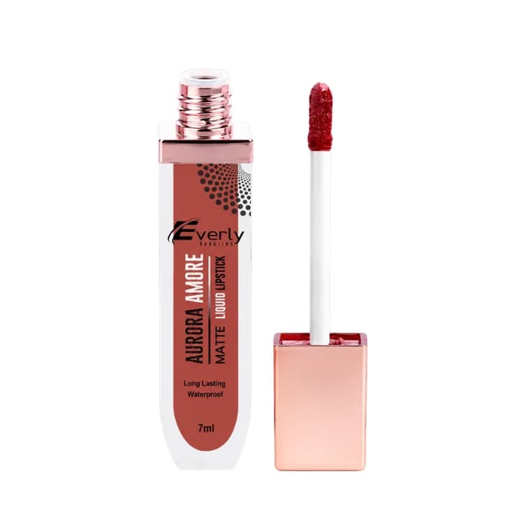 Everly Beauties Aurora Matte Liquid Lipstick #Mocha Brown (7ml)