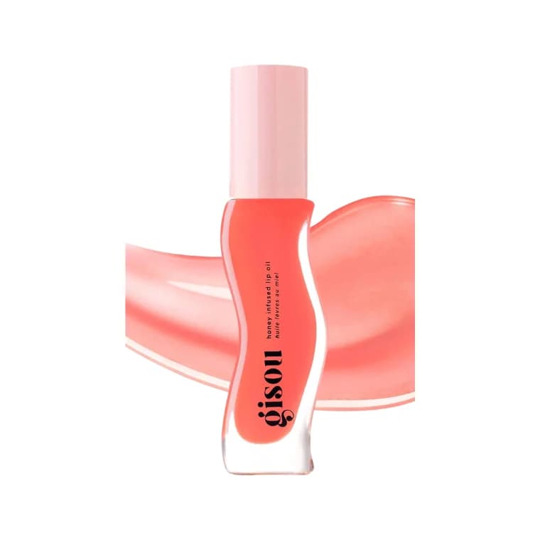 Gisou Honey Infused Lip Oil #Bee-llini Peach (8ml)