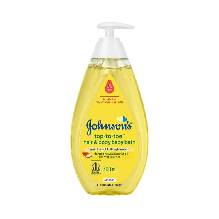 Johnson's Top-to-Toe Hair & Body Baby Bath (500ml)