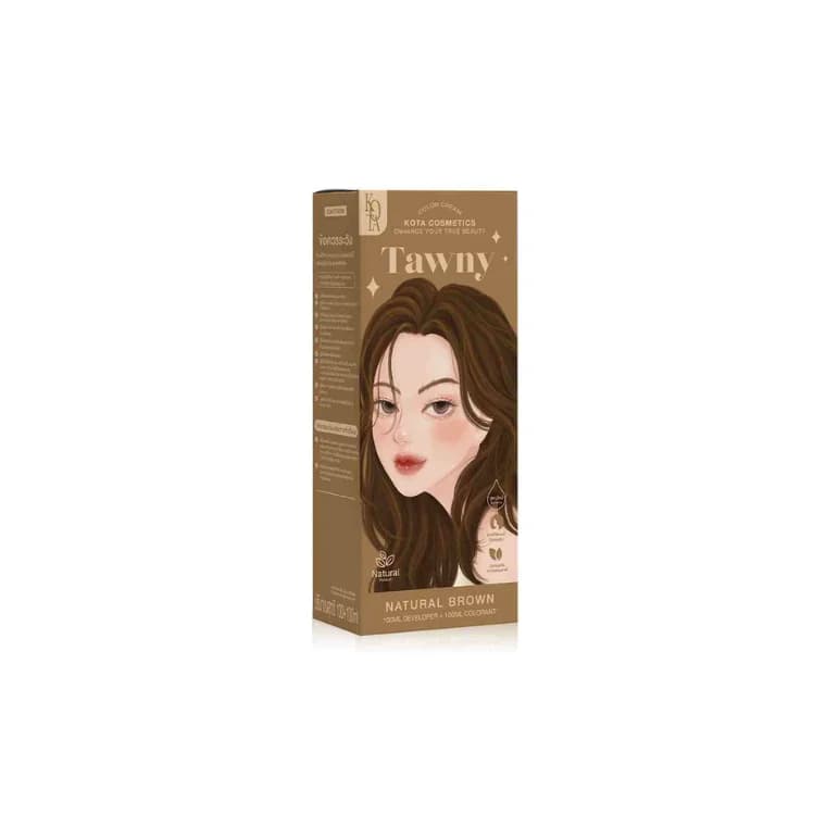 Kota Cosmetics Tawny Hair Color  Natural Brown (100ml)