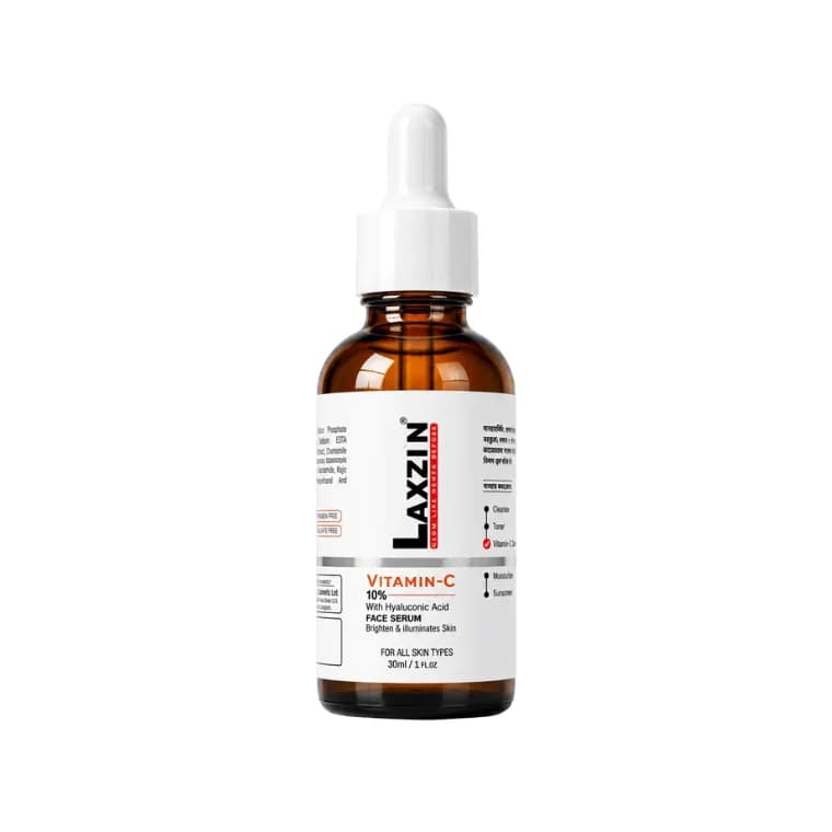 Laxzin Vitamin-C 10% With Hyaluronic Acid Serum (30ml)