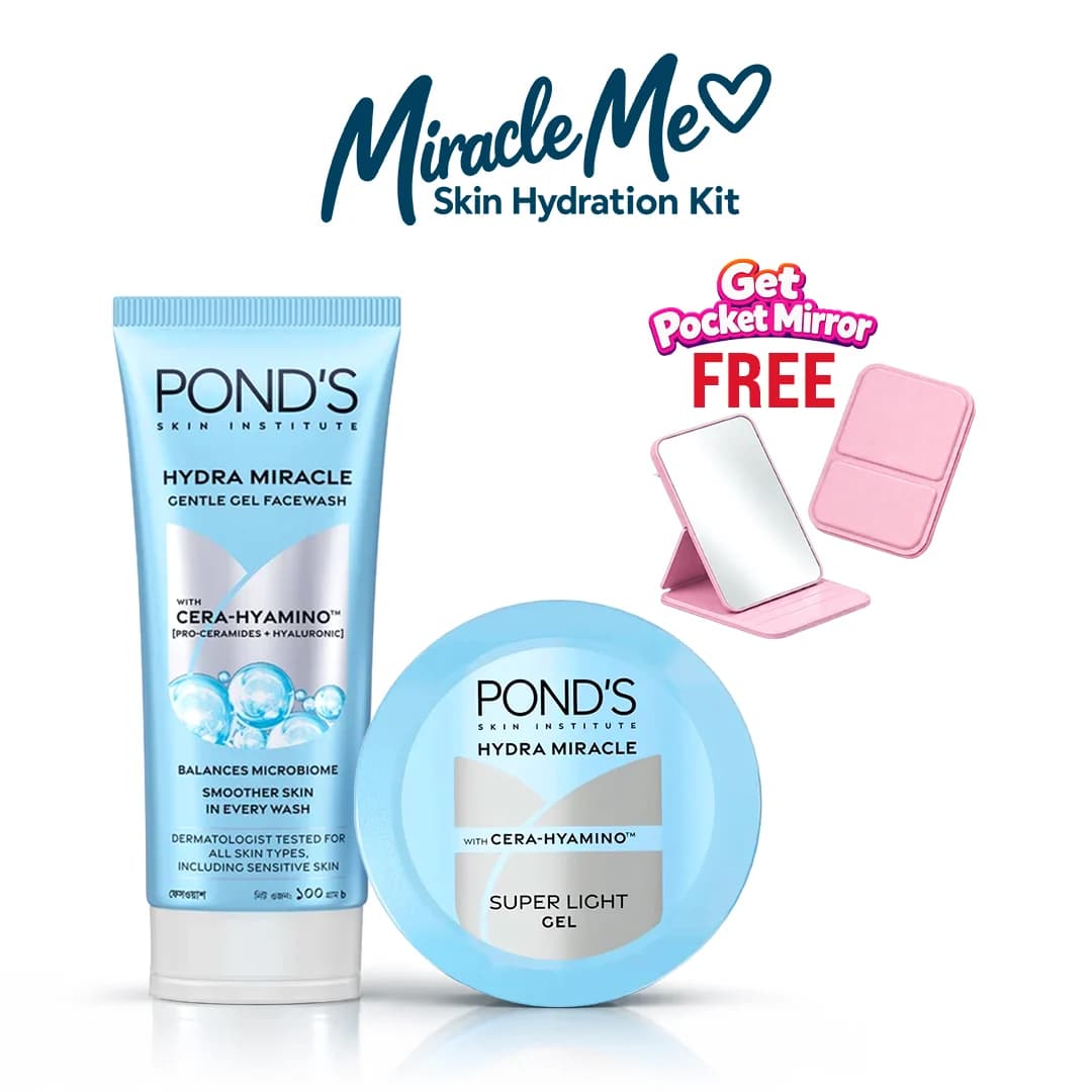 Pond's Miracle Me Hydration Combo with Pocket Mirror (100g +100ml)