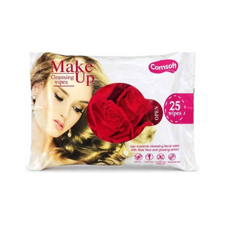 Comsoft Makeup Cleansing Facial Wipes (25Wipes)