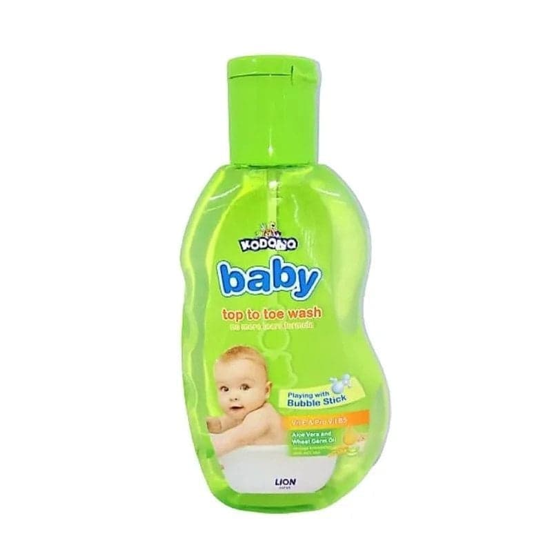 Kodomo Baby Top to Toe Wash Aloe Vera & Wheat Germ Oil Body Wash Original by Lion (200ml)