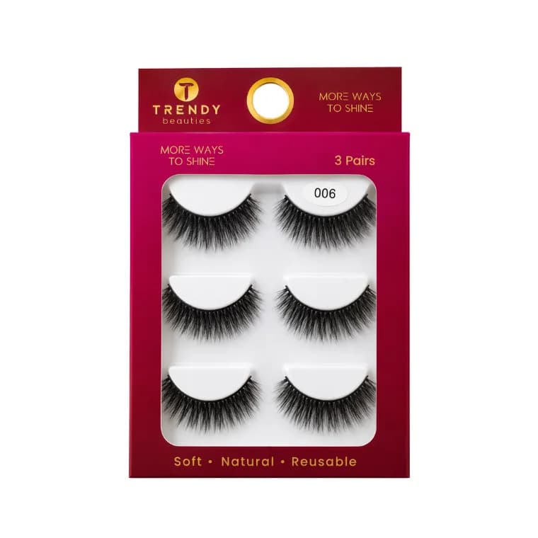  TRENDY Beauties False Eyelashes #006 (3 pairs )