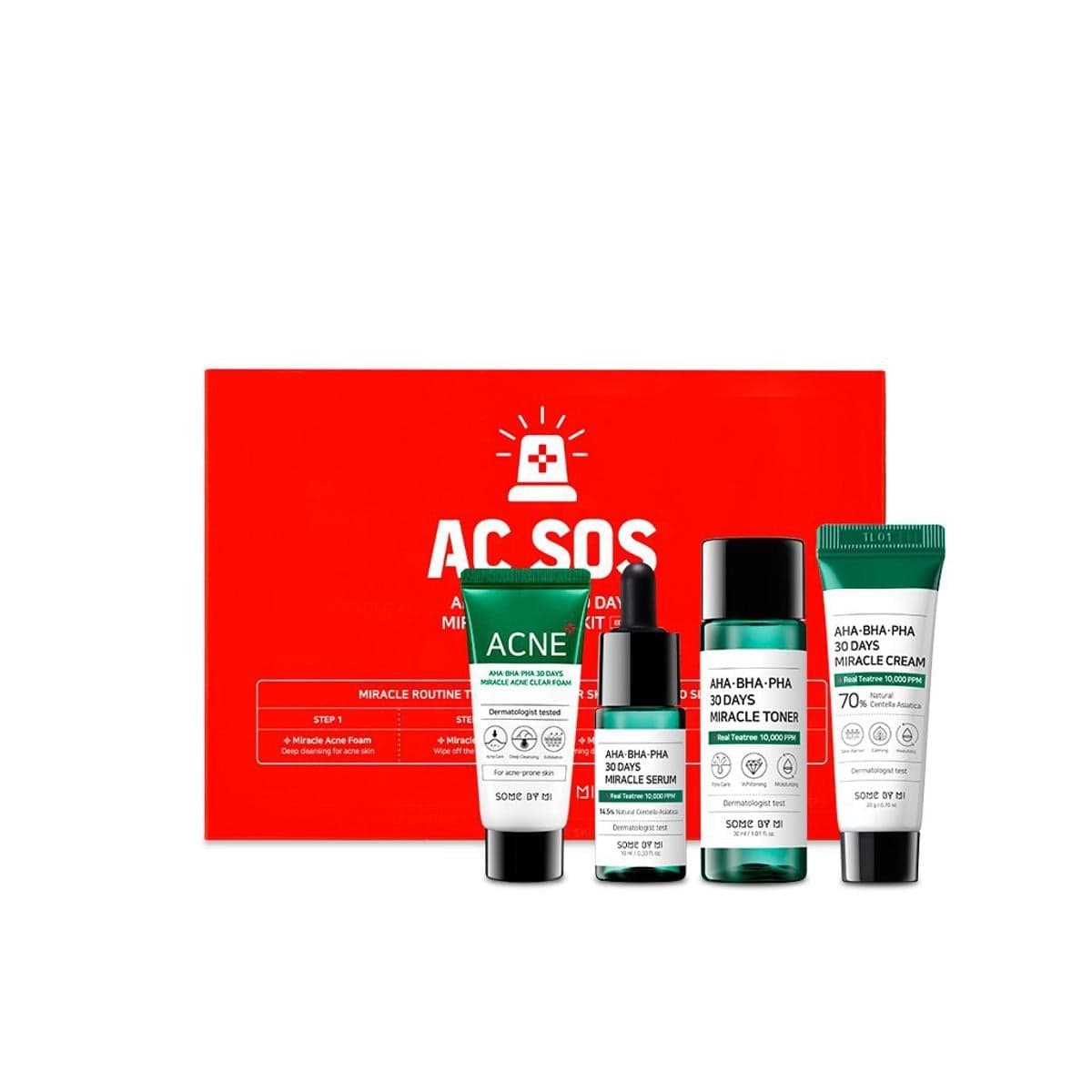 Some By Mi Aha Bha Pha 30 Days Miracle Ac Sos Kit (30ml+30ml+10ml+20gm)