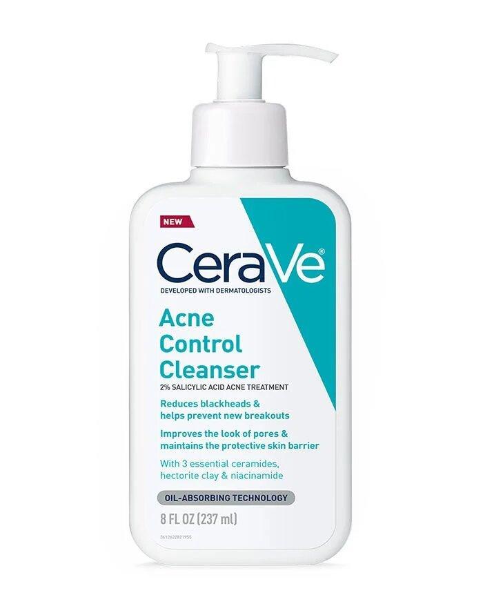 Cerave Acne Control Cleanser 2% Salicylic Acid Acne Treatment (237ml)
