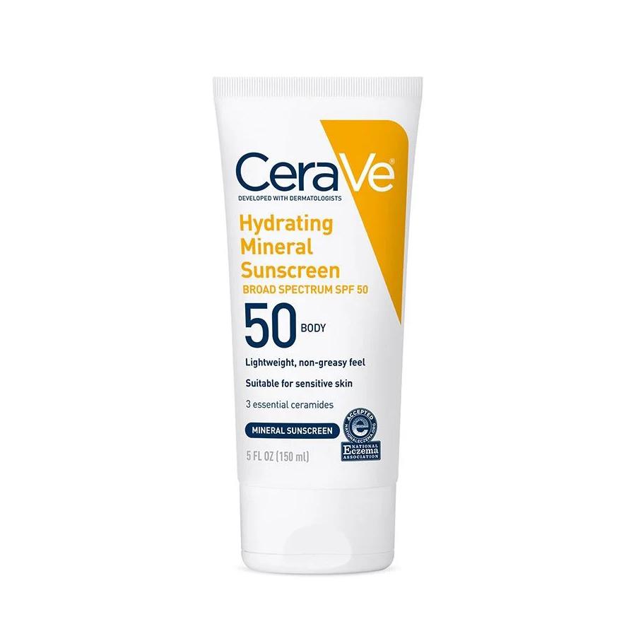 Cerave Hydrating Mineral Sunscreen SPF 50 Body Lotion (150ml)