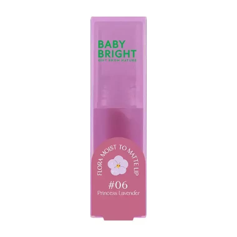 Baby Bright Flora Moist To Matte Lip #06 Princess Lavender (3gm)