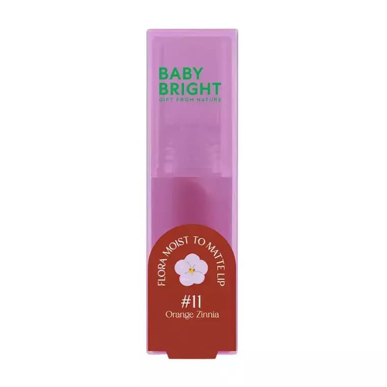 Baby Bright Flora Moist To Matte Lip #11 Orange Zinnia (3gm)