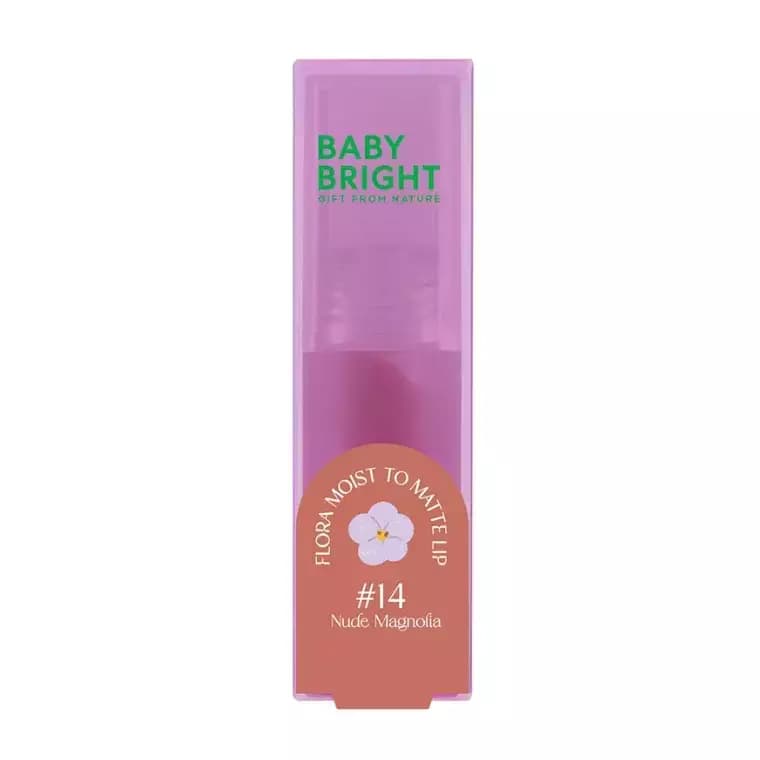 Baby Bright Flora Moist To Matte Lip #14 Nude Magnolia (3gm)
