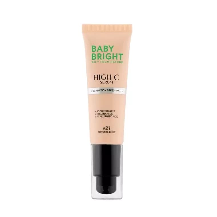Baby Bright High C Serum Foundation SPF50+ PA+++ #21 Natural Beige (30gm)