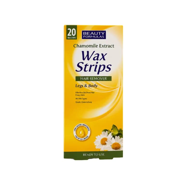 Beauty Formulas Wax Strips for Legs & Body (20pcs)