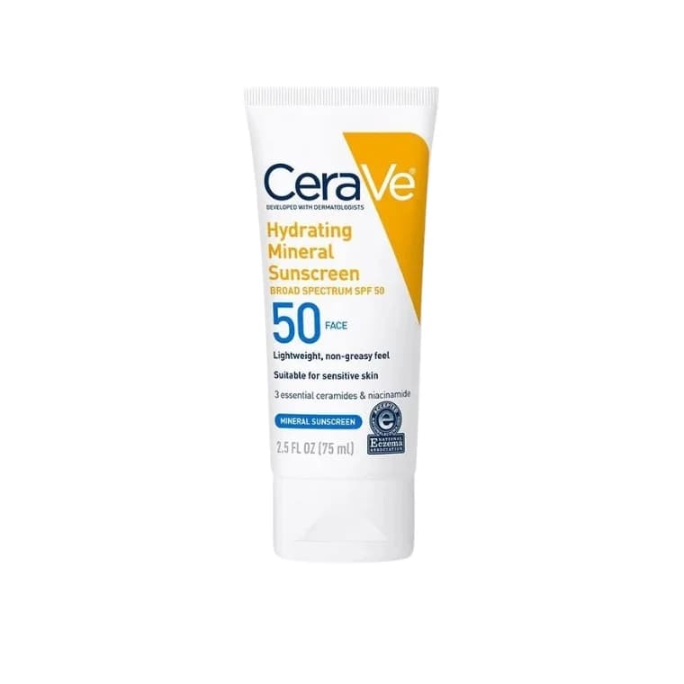 Cerave Hydrating Broad Spectrum SPF 50 Face Mineral Sunscreen (75ml)