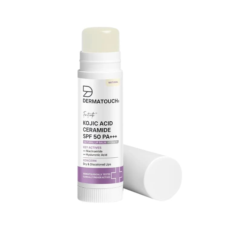 Dermatouch Kojic Acid Ceramide SPF 50 PA+++ Natural Lip Balm (5gm)