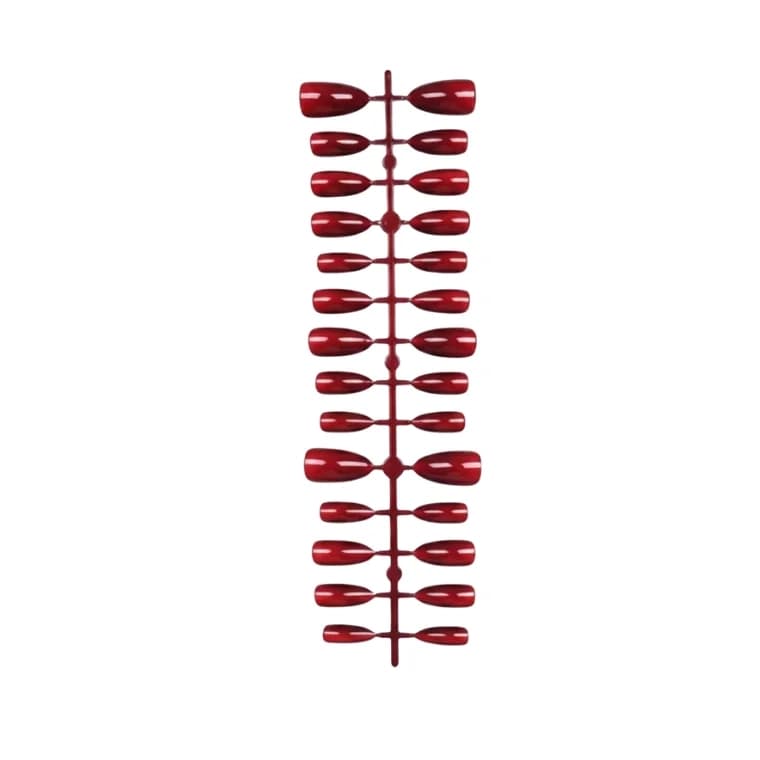 FR Cosmic False Glossy Nails with Almond Design #Red (30pc)