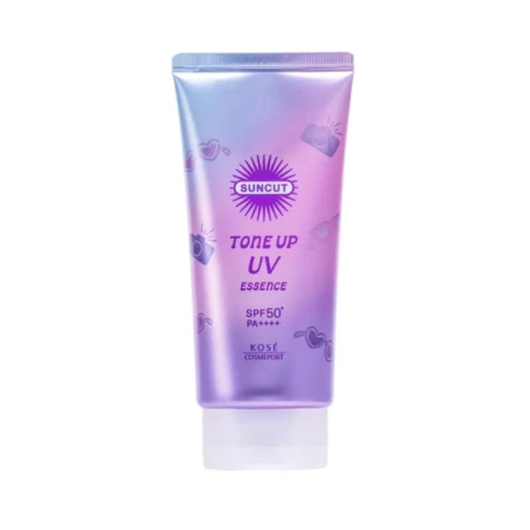Kose Suncut Tone Up UV Essence Sunscreen SPF50+ PA++++ #Rose Pink (80gm)