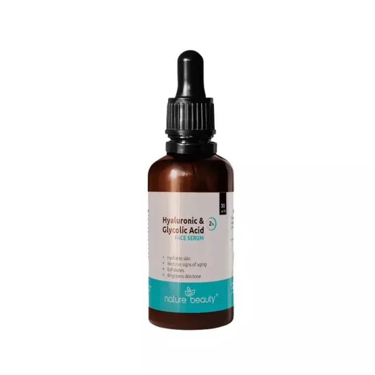 Nature Beauty Hyaluronic 1% & Glycolic Acid 2% Serum (30ml)
