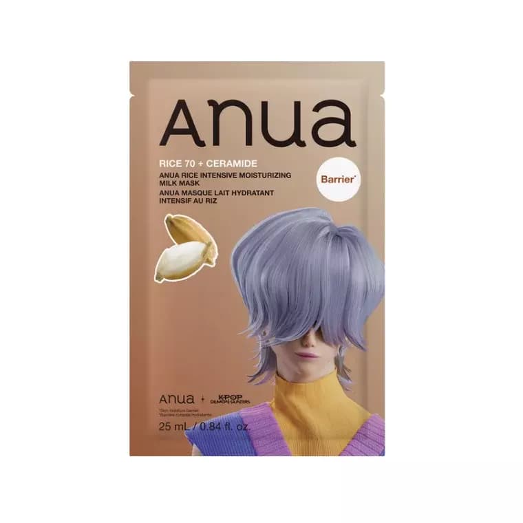 anua Kpop Demon Hunters Rice 70+ Intensive Moisturizing Milk Mask (25ml)