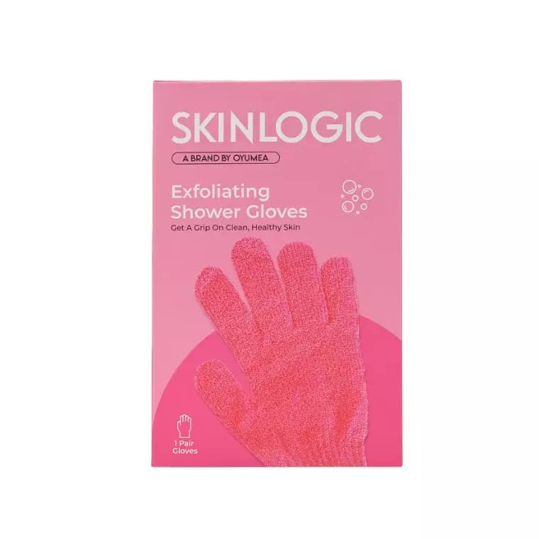 Skinlogic Bath And Body Exfoliating Body Gloves 1 Pair Pink