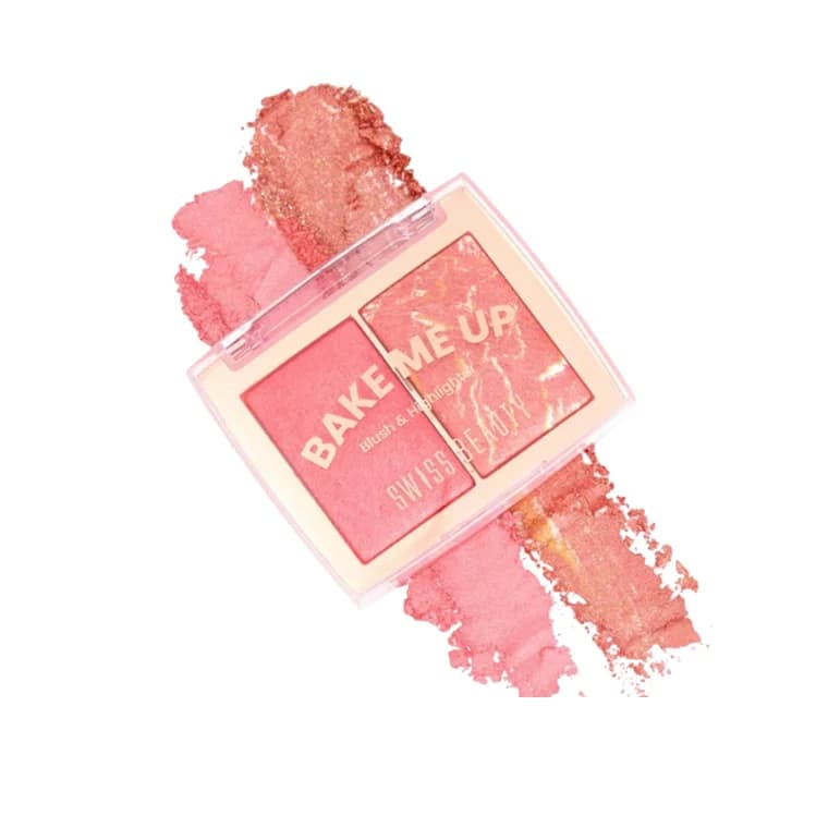 Swiss Beauty Bake Me Up Blush & Highlighter #03 Coral Glaze (12gm)