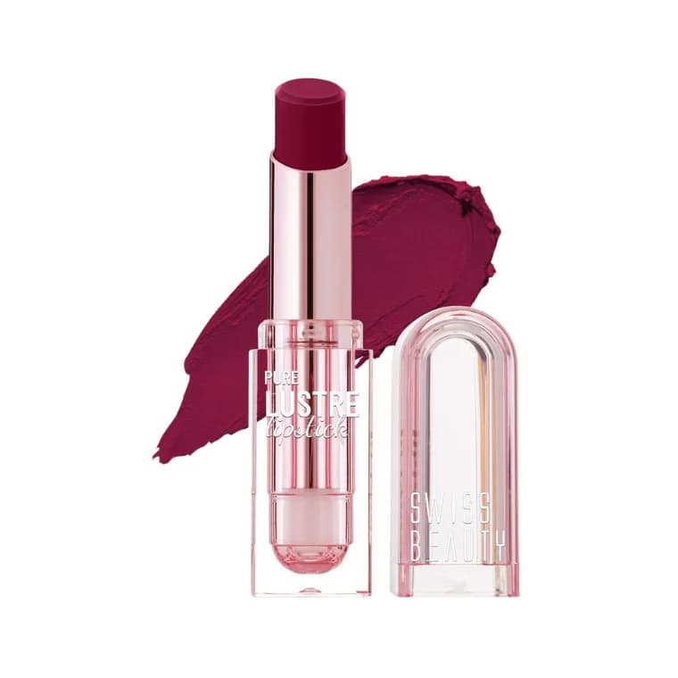 Swiss Beauty Pure Lustre Lipstick #12 Mad Maroon (3.8gm)