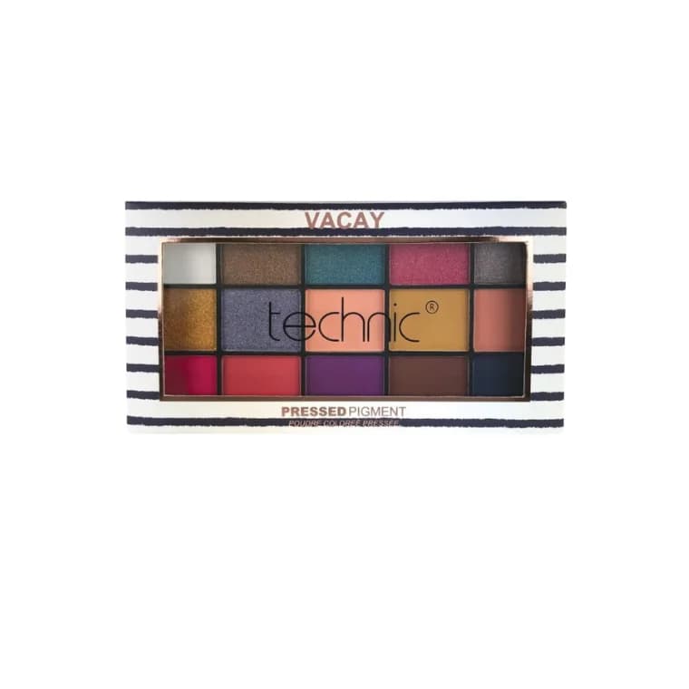 Technic Pressed Pigment Eyeshadow Palette #Vacay (22.5gm)